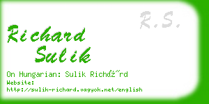 richard sulik business card